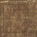 Square Oriental Brown Industrial Rug, urb1849brn