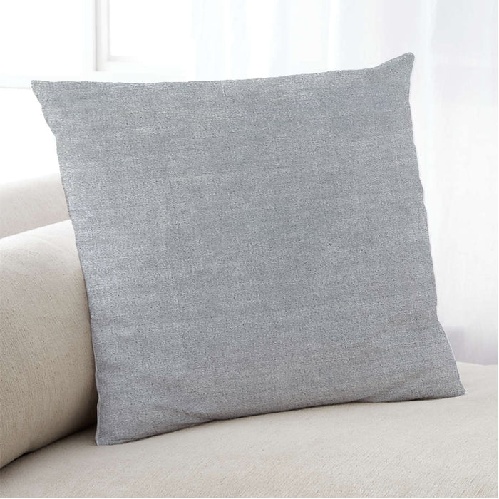 Lifestyle Image of Mid-Century Modern Urban Square Platinum Silver Gray Throw Pillow, 18 inch by 18 inch, pwurb184