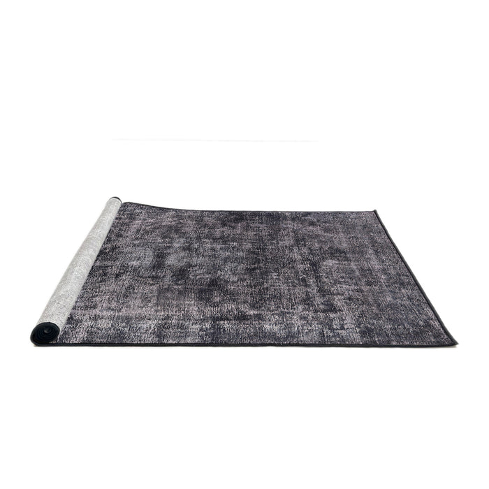 Sideview of Machine Washable Industrial Modern Gray Rug, wshurb1850