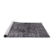 Sideview of Machine Washable Industrial Modern Gray Rug, wshurb1850