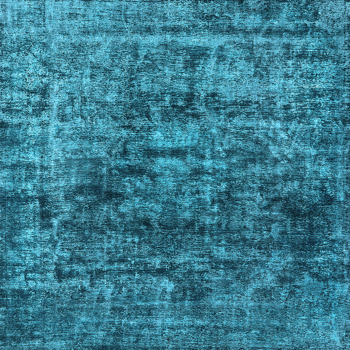 Square Machine Washable Oriental Light Blue Industrial Rug, wshurb1850lblu