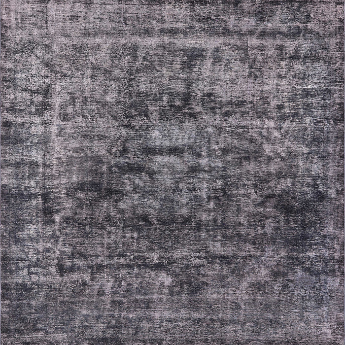 Square Machine Washable Industrial Modern Gray Rug, wshurb1850