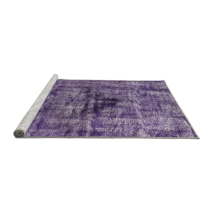 Sideview of Machine Washable Industrial Modern Purple Rug, wshurb1851