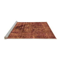 Sideview of Machine Washable Oriental Orange Industrial Area Rugs, wshurb1851org