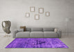 Machine Washable Oriental Purple Industrial Area Rugs in a Living Room, wshurb1851pur