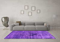 Machine Washable Oriental Purple Industrial Rug, wshurb1851pur