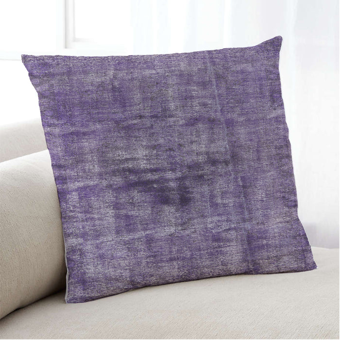 Lifestyle Image of Mid-Century Modern Urban Square Purple Throw Pillow, 18 inch by 18 inch, pwurb1851