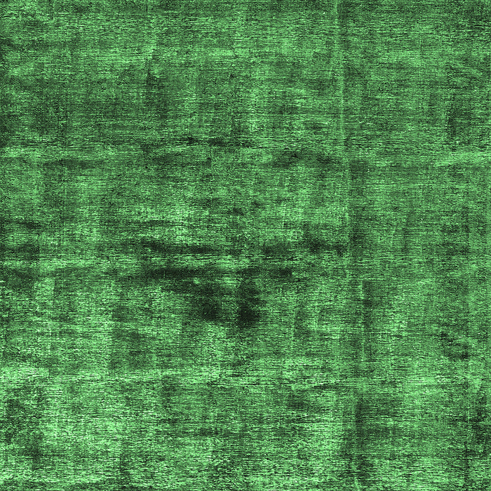 Square Oriental Emerald Green Industrial Rug, urb1851emgrn
