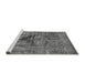 Sideview of Machine Washable Oriental Gray Industrial Rug, wshurb1851gry