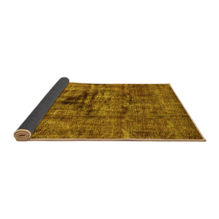 Sideview of Oriental Yellow Industrial Rug, urb1851yw