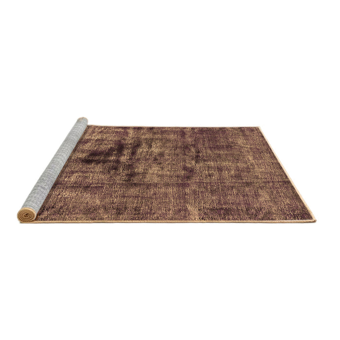 Sideview of Machine Washable Oriental Brown Industrial Rug, wshurb1851brn