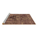 Sideview of Machine Washable Oriental Brown Industrial Rug, wshurb1851brn