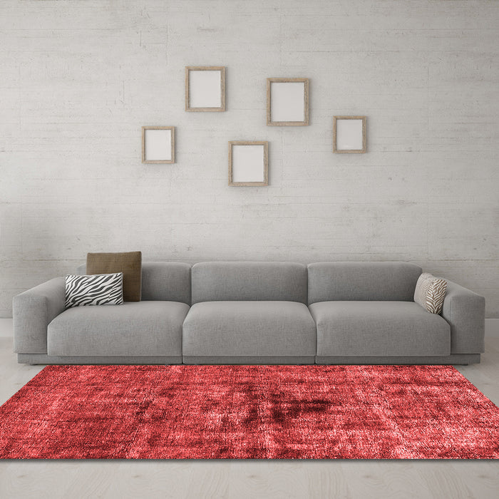 Industrial Red Washable Rugs