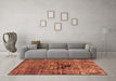 Machine Washable Oriental Orange Industrial Area Rugs in a Living Room, wshurb1851org