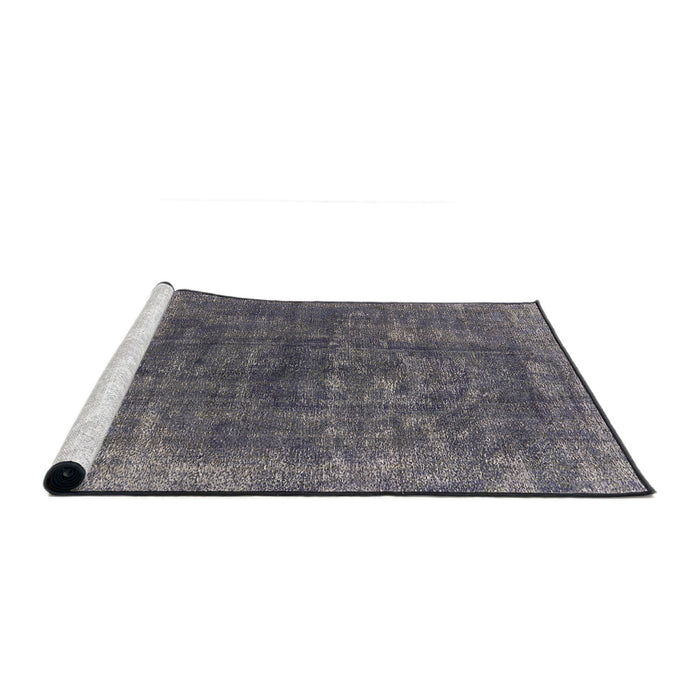 Sideview of Machine Washable Industrial Modern Grey Gray Rug, wshurb1852