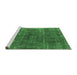 Sideview of Machine Washable Oriental Emerald Green Industrial Area Rugs, wshurb1852emgrn