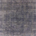 Square Machine Washable Industrial Modern Grey Gray Rug, wshurb1852