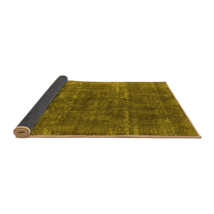 Sideview of Oriental Yellow Industrial Rug, urb1852yw