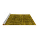 Sideview of Machine Washable Oriental Yellow Industrial Rug, wshurb1852yw