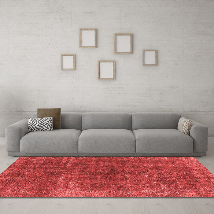 Industrial Red Washable Rugs
