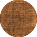 Round Oriental Orange Industrial Rug, urb1852org