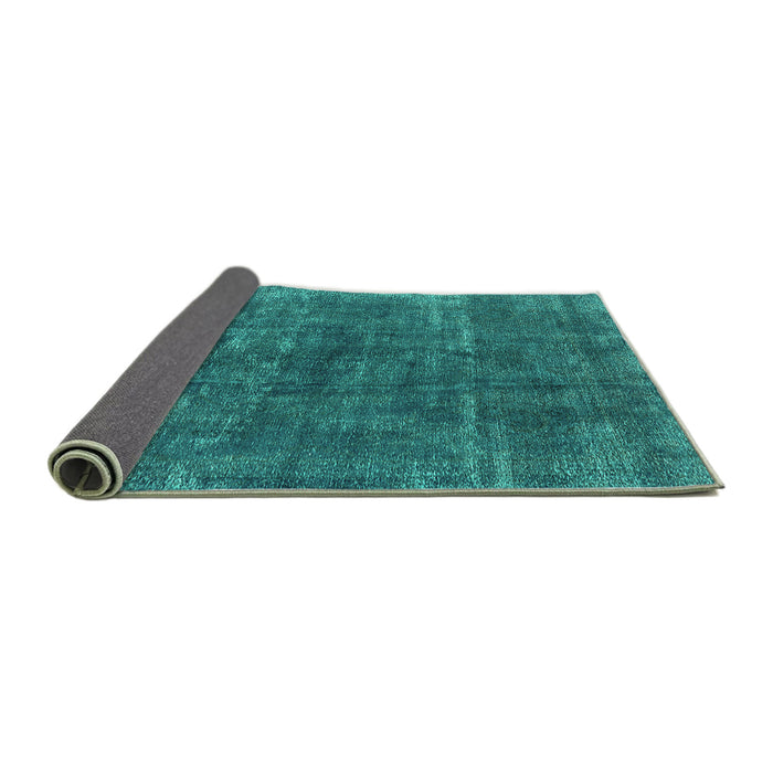 Sideview of Oriental Turquoise Industrial Rug, urb1852turq