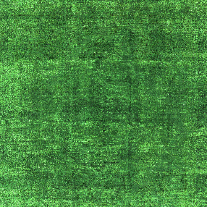 Square Oriental Green Industrial Rug, urb1852grn