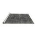 Sideview of Machine Washable Oriental Gray Industrial Rug, wshurb1852gry