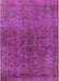 Machine Washable Industrial Modern Medium Violet Red Pink Rug, wshurb1853