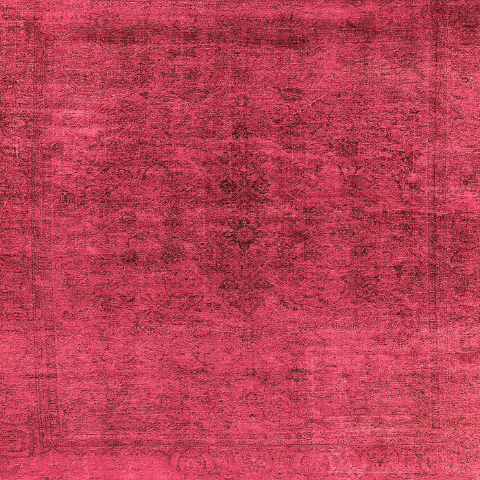 Square Machine Washable Oriental Orange Industrial Area Rugs, wshurb1853org