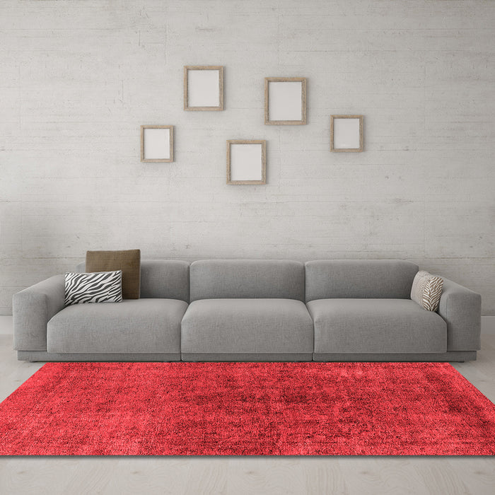 Industrial Red Washable Rugs