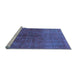 Sideview of Machine Washable Oriental Light Blue Industrial Rug, wshurb1853lblu