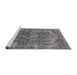 Sideview of Machine Washable Industrial Modern Dark Gray Rug, wshurb1854