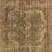 Square Oriental Brown Industrial Rug, urb1854brn