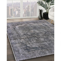 Mid-Century Modern Dark Gray Oriental Rug, urb1854