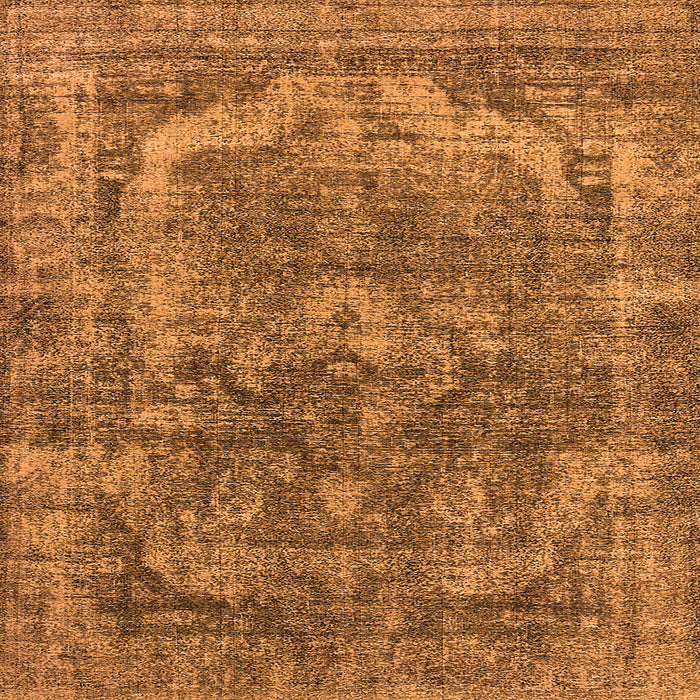 Square Machine Washable Oriental Orange Industrial Area Rugs, wshurb1854org