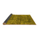 Sideview of Oriental Yellow Industrial Rug, urb1854yw