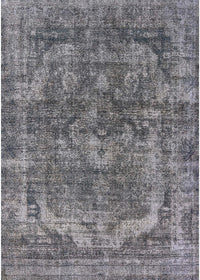 Machine Washable Industrial Modern Dark Gray Rug, wshurb1854