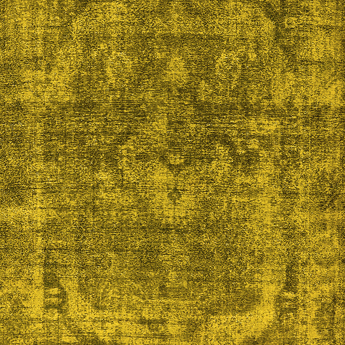 Machine Washable Oriental Yellow Industrial Rug, wshurb1854yw