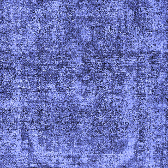 Machine Washable Oriental Blue Industrial Rug, wshurb1854blu