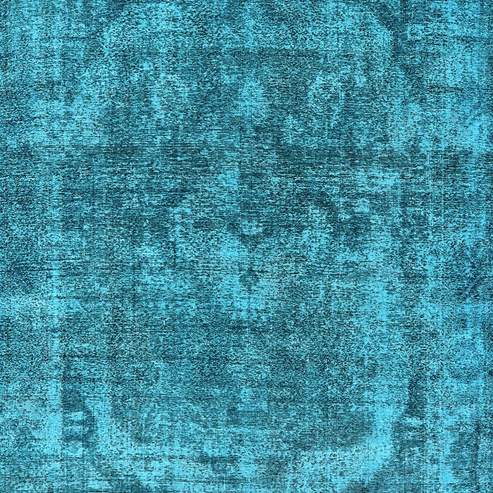 Machine Washable Oriental Light Blue Industrial Rug, wshurb1854lblu