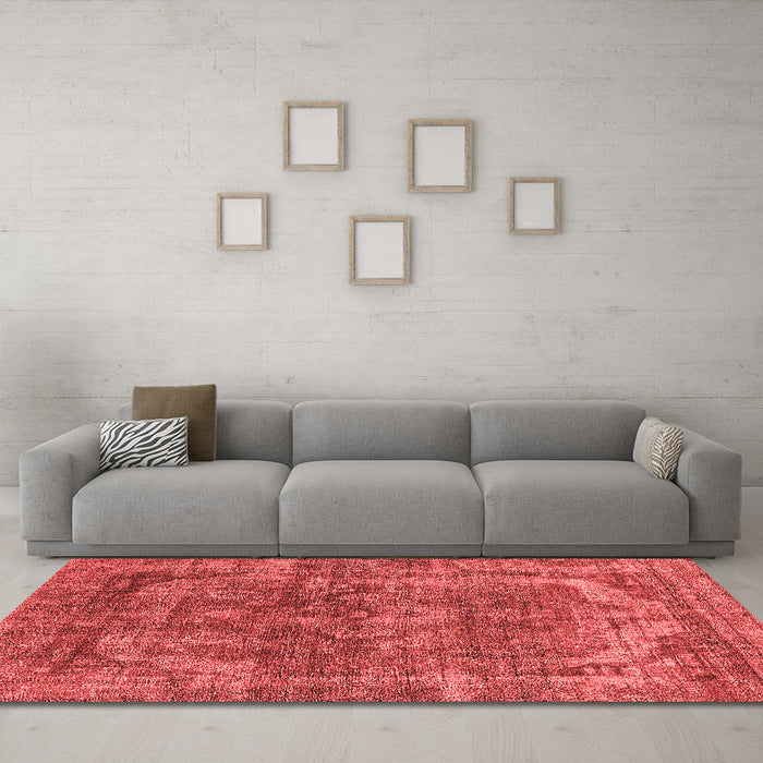 Industrial Red Washable Rugs