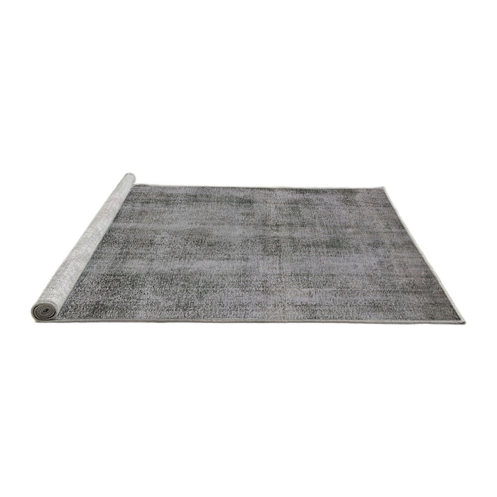 Sideview of Machine Washable Industrial Modern Dark Gray Rug, wshurb1855