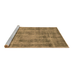 Sideview of Machine Washable Oriental Brown Industrial Rug, wshurb1855brn