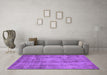 Machine Washable Oriental Purple Industrial Area Rugs in a Living Room, wshurb1855pur