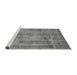 Sideview of Machine Washable Oriental Gray Industrial Rug, wshurb1855gry