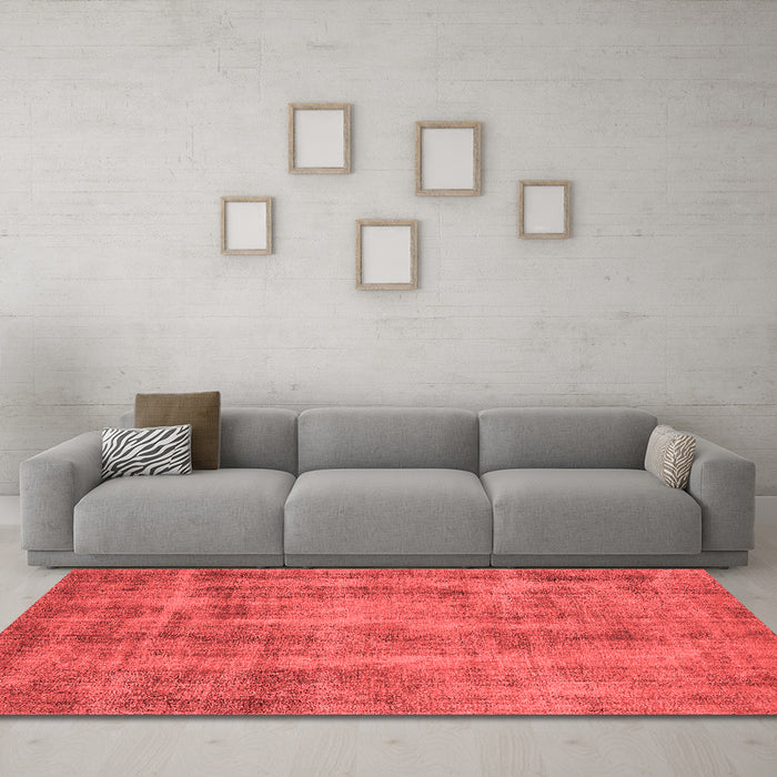 Industrial Red Washable Rugs