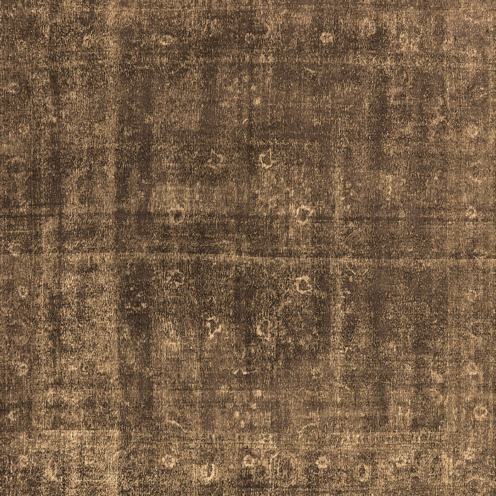 Square Machine Washable Oriental Brown Industrial Rug, wshurb1856brn
