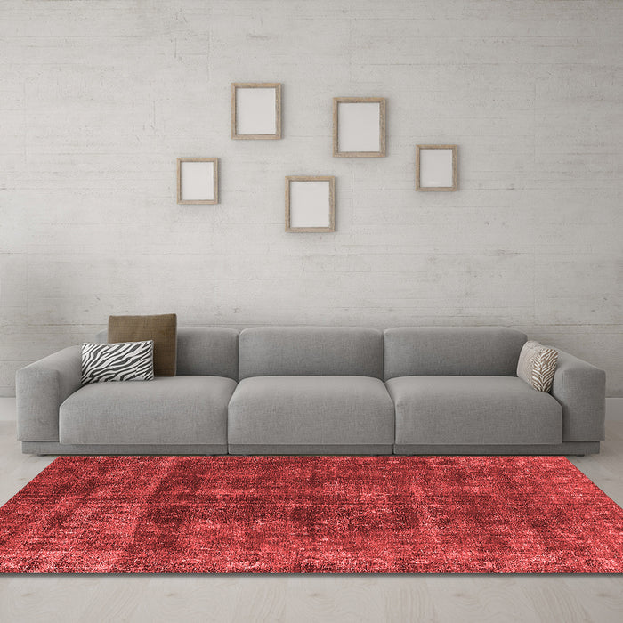 Industrial Red Washable Rugs