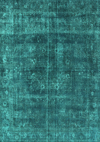 Oriental Turquoise Industrial Rug, urb1856turq